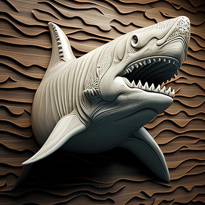 3D model white shark (STL)